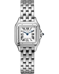 Cartier - Small Stainless Steel Panthère De Watch - Lyst