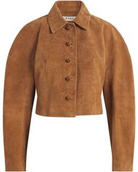 Rohe - Textured Suede Cropped Jacket - Lyst