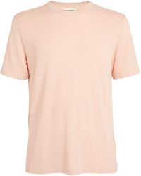 Officine Generale - Stretch-linen T-shirt - Lyst