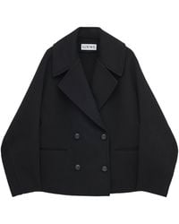 Loewe - Wool Double-Breasted Short Coat - Lyst