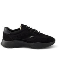 Prada - Mesh Fabric And Suede Sneakers - Lyst