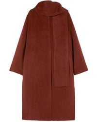 Marina Rinaldi - Alpaca-Wool Scarf-Detail Coat - Lyst