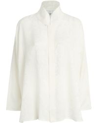 Eskandar - Silk Double-Stand Collar Shirt - Lyst