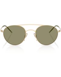 Giorgio Armani - Metal Round Sunglasses - Lyst