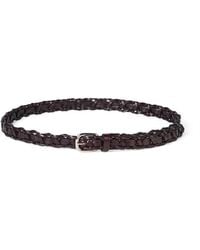 Brunello Cucinelli - Leather Woven Belt - Lyst