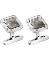 Cartier - Sterling And Mother-Of-Pearl Santos De Cufflinks - Lyst