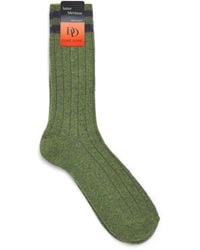 Doré Doré - Stripe-Cuff Ribbed Socks - Lyst