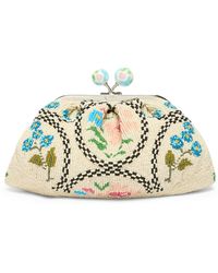 Weekend by Maxmara - Cotton Beaded Clutch Bag - Lyst