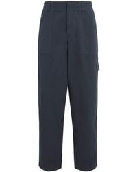 Stone Island - Cotton-Linen Ghost Fatigue Trousers - Lyst