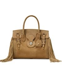 Ralph Lauren - Suede Soft Ricky 27 Top-Handle Bag - Lyst