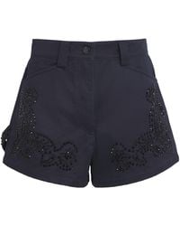 Sandro - Cotton Embroidered Shorts - Lyst