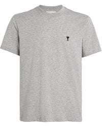 Ami Paris - Cotton Embroidered Ami De Coeur T-Shirt - Lyst