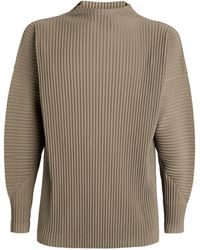 Homme Plissé Issey Miyake - Pleated High-neck T-shirt - Lyst