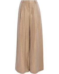 L'Agence - Linen-Blend Allanah Trousers - Lyst