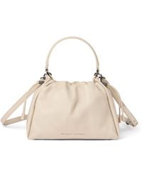 Brunello Cucinelli - Small Leather Mellow Bucket Bag - Lyst