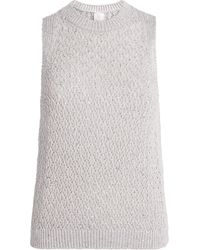 Eleventy - Linen-Blend Sequin-Embellished Sweater Vest - Lyst