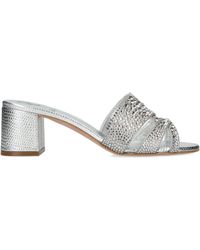 Gina - Leather Embellished Orsay Mules 50 - Lyst