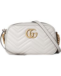 Gucci - Small Leather Gg Marmont Cross-body Bag - Lyst