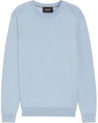 BOSS - Wool-Silk-Cashmere Sweater - Lyst