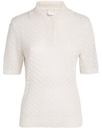 Eleventy - Linen-Cotton-Silk-Blend Polo Sweater - Lyst