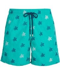 Vilebrequin - Embroidered-Turtle Mistral Swim Shorts - Lyst