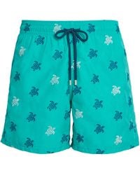 Vilebrequin - Embroidered-Turtle Mistral Swim Shorts - Lyst