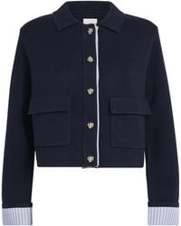 Sandro - Wool-Blend Polo Cardigan - Lyst