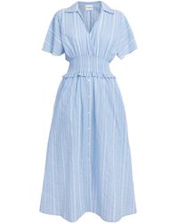 Claudie Pierlot - Stripe Wrap Midi Dress - Lyst