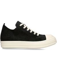 Rick Owens - Suede Classic Low-Top Sneakers - Lyst