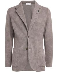 Lardini - Virgin Wool Knitted Blazer - Lyst
