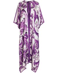 Dolce & Gabbana - Silk Majolica Print Maxi Dress - Lyst