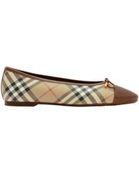 Burberry - Check Highgate Ballerinas - Lyst