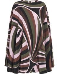 PUCCI - Silk Printed Kaftan Mini Dress - Lyst