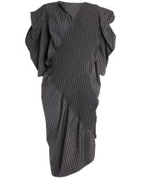 Issey Miyake - Oversized Contraction Midi Dress - Lyst