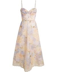 Zimmermann - Valiant Tucked Midi Dress - Lyst