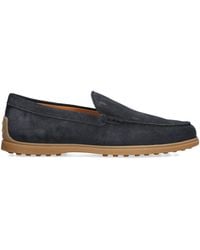 Tod's - Suede Pantofola Gommini Loafers - Lyst