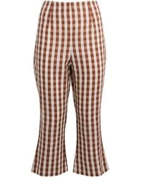 Faithfull the Brand - Linen Gingham Valeria Capri Trousers - Lyst