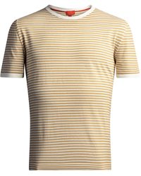 Isaia - Cotton Striped T-shirt - Lyst