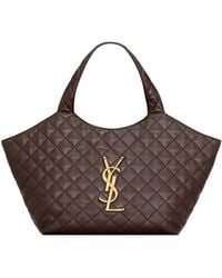 Saint Laurent - Medium Quilted Leather Icare Tote Bag - Lyst
