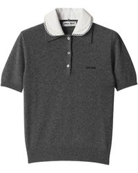 Miu Miu - Cashmere Polo Sweater - Lyst