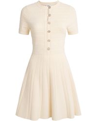 Sandro - Knitted Button-Up Mini Dress - Lyst