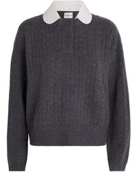 Claudie Pierlot - Wool-Cashmere Peter Pan Collar Sweater - Lyst