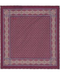 Eton - Wool Paisley Pocket Square - Lyst