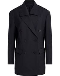 Issey Miyake - Wool-Blend Honest Ensemble Double-Breasted Blazer - Lyst