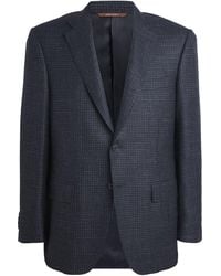 Canali - Wool-Silk-Linen Jacquard Blazer - Lyst