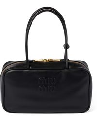 Miu Miu - Leather Beau Top-Handle Bag - Lyst