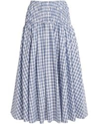 Maje - Embellished Check Midi Skirt - Lyst