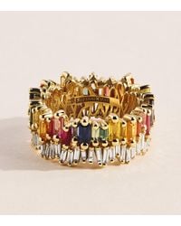 Suzanne Kalan - Diamond And Sapphire Double Stack Eternity Ring - Lyst