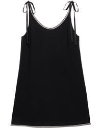 Prada - Sablé Embellished Mini Dress - Lyst