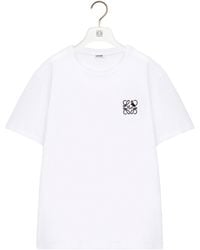 Loewe - Anagram Embroidered Logo T Shirt - Lyst